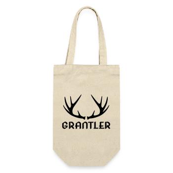 Bayrisch Grantler grantig Bayer Geschenk lustig - Geschenkbeutel für Flaschen - Natur - Vorne