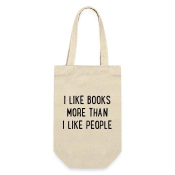 Bücher - Geschenkbeutel für Flaschen - Natur - Vorne