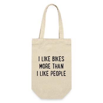 Bike - Geschenkbeutel für Flaschen - Natur - Vorne