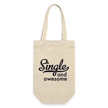 single and awesome - Gift Bag for Bottles - nature - Front