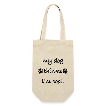 Dog thinks in the cool - Gift Bag for Bottles - nature - Front