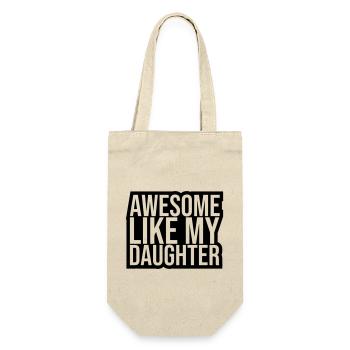 Awesome Like My Daughter - Geschenkbeutel für Flaschen - Natur - Vorne