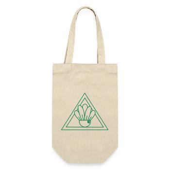 POT plant in a triangle - Gift Bag for Bottles - nature - Front