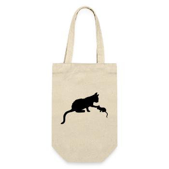 Cat Mom touche les chatons - Sac à bouteille - nature - Devant