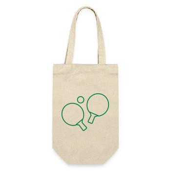 table tennis bats and tabletennis ball - Gift Bag for Bottles - nature - Front