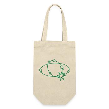 BOHO-Weltraumumkreist kollidierende Sterne - Geschenkbeutel für Flaschen - Natur - Vorne
