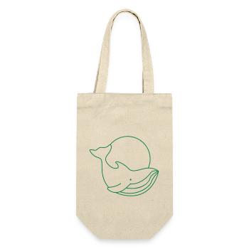 Cute whale circle - Gift Bag for Bottles - nature - Front