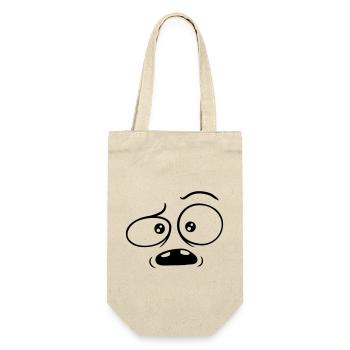 Confused skeptical comic face - Gift Bag for Bottles - nature - Front