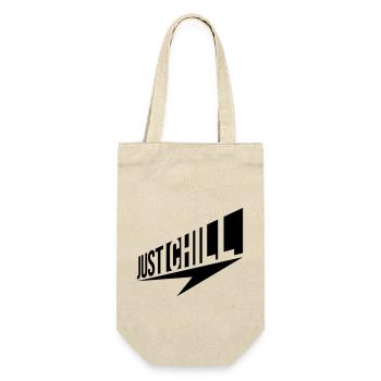 Just Chill Text Logo - Gift Bag for Bottles - nature - Front