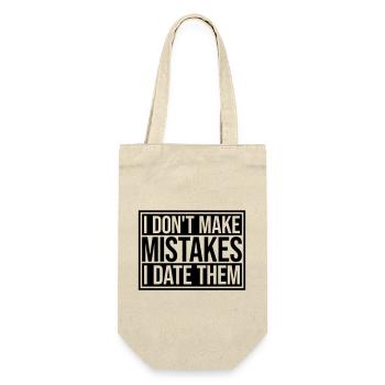 Date Mistakes Quote Logo - Gift Bag for Bottles - nature - Front