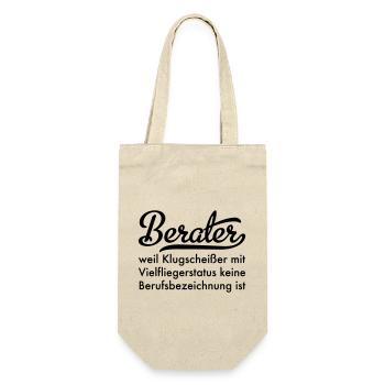 Berater - Geschenkbeutel für Flaschen - Natur - Vorne