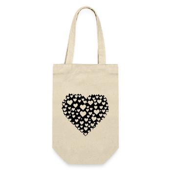 Heart Symbol Love Cute Hearts Pink Drawing Vector - Gift Bag for Bottles - nature - Front