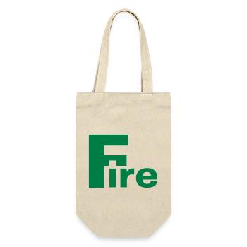 Fire voll - Geschenkbeutel für Flaschen - Natur - Vorne