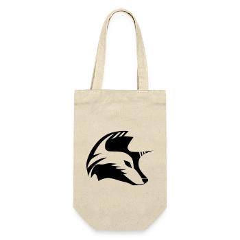 Logo de la silhouette de renard licorne, design animal mystique - Sac à bouteille - nature - Devant