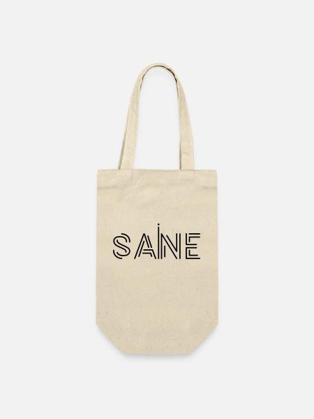 "Sane" Text Logo Design, Printable Text, Statement - Gift Bag for Bottles - nature