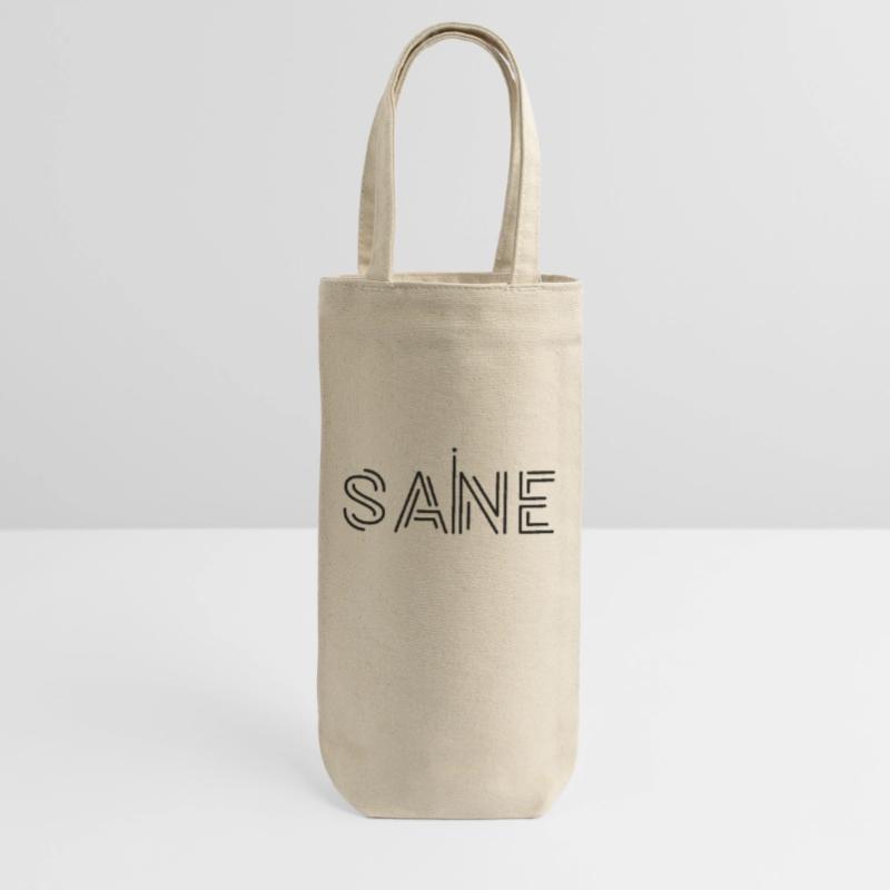 Conception de logo de texte « sain », texte imprimable, déclaration Sac à bouteille