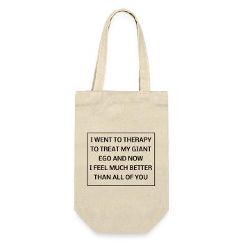 My giant ego went to therapy - Gift Bag for Bottles - nature - Front