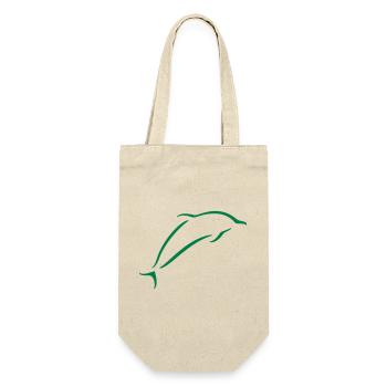Delphin - Geschenkbeutel für Flaschen - Natur - Vorne