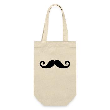 Moustache - Gift Bag for Bottles - nature - Front