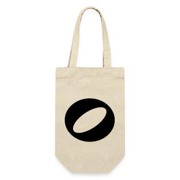 Ganze Note Symbol zum selbst gestalten - Geschenkbeutel für Flaschen - Natur - Vorne