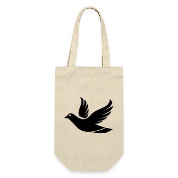 Flying Dove in the Sky - Illustration - Gift Bag for Bottles - nature - Front
