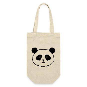 Panda Bear Face Mignon Tête Mignon Sourire Mignon Nice - Sac à bouteille - nature - Devant