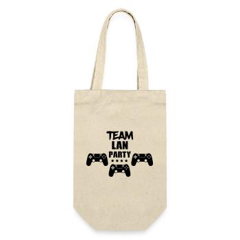 LAN Party Team - Gift Bag for Bottles - nature - Front
