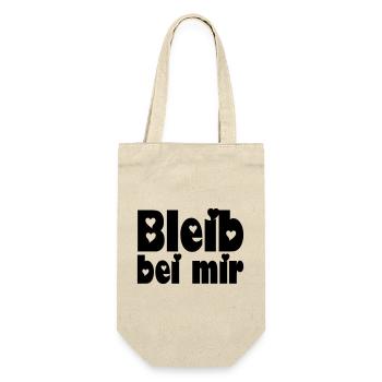 bleib bei mir - Geschenkbeutel für Flaschen - Natur - Vorne