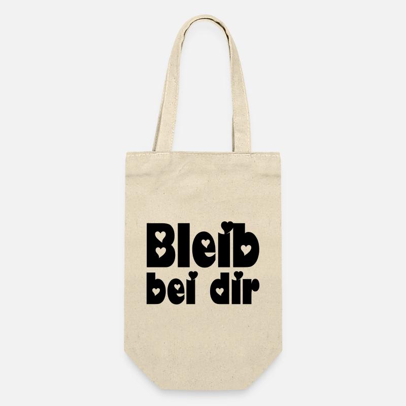bleib bei dir - Geschenkbeutel für Flaschen - Natur