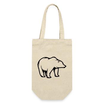 bär - Geschenkbeutel für Flaschen - Natur - Vorne