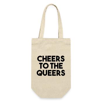 CHEERS TO THE QUEERS - Gift Bag for Bottles - nature - Front