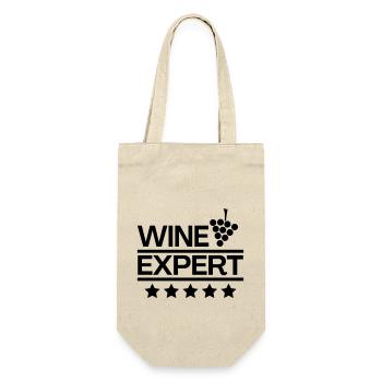 Wine Expert Sommelier - Gift Bag for Bottles - nature - Front