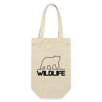 bear silhouette wildlife - Geschenkbeutel für Flaschen - Natur - Vorne