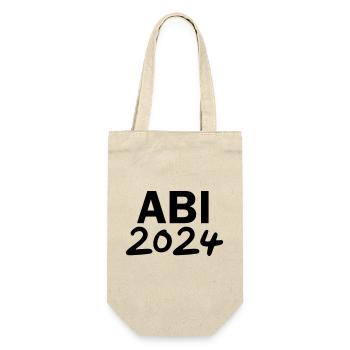 Abi 2024 Abitur 24 - Geschenkbeutel für Flaschen - Natur - Vorne