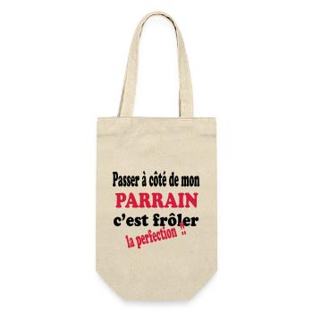Mon parrain c'est la perfection !! - Sac à bouteille - nature - Devant