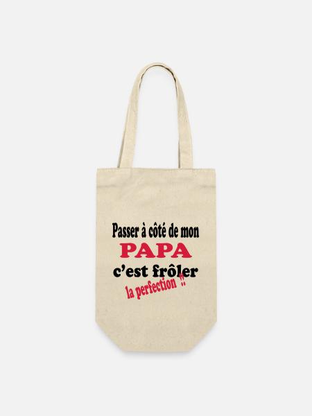 Mein Vater, es ist Perfektion - Geschenkbeutel für Flaschen - Natur