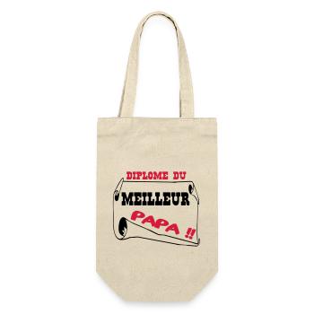 Best Dad Diploma - Gift Bag for Bottles - nature - Front