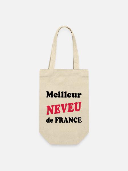Bester Neffe Frankreichs - Geschenkbeutel für Flaschen - Natur