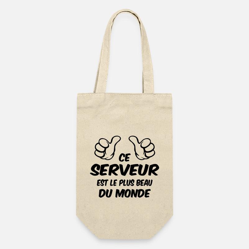 BESTER SERVER - Geschenkbeutel für Flaschen - Natur