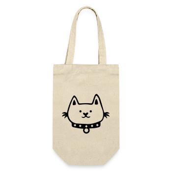cat comic - Geschenkbeutel für Flaschen - Natur - Vorne
