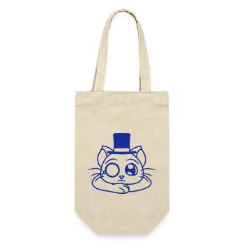 Sir Cat Gentleman Chapeau haut de forme Monocle Rich Gentleman - Sac à bouteille - nature - Devant