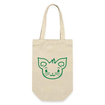 chat mignon a l’air heureux souriant chaton amusant - Sac à bouteille - nature - Devant
