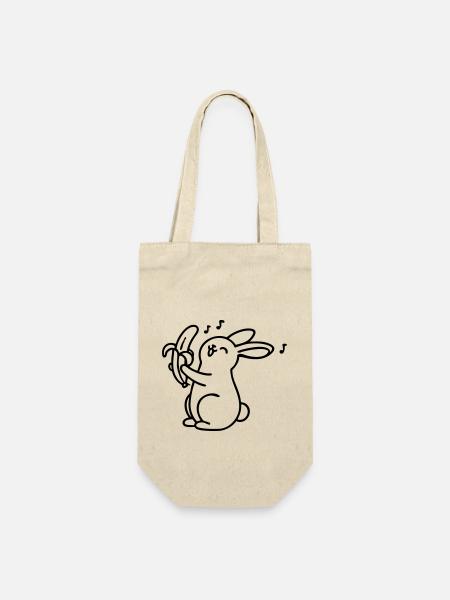 singing bunny with banana - Gift Bag for Bottles - nature