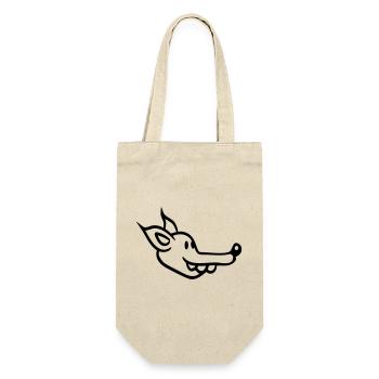 Visage de chien Petit chiot heureux Animal de compagnie - Sac à bouteille - nature - Devant