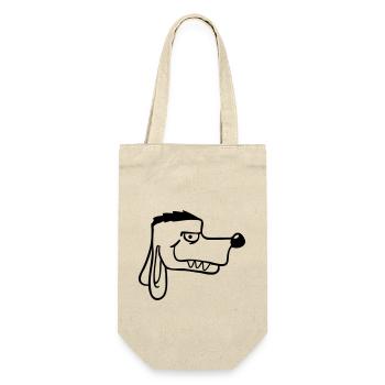Chien Visage Méchant Dangereux Dents Monstre - Sac à bouteille - nature - Devant