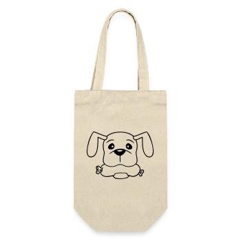 Dog Sausage Mouth Hunger Food Eats Sausages Sweet - Gift Bag for Bottles - nature - Front