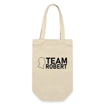 team robert kopf schwarz - Geschenkbeutel für Flaschen - Natur - Vorne