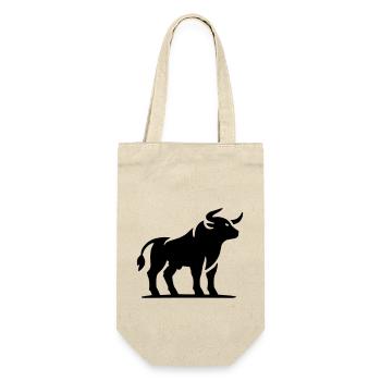 stier tier - Geschenkbeutel für Flaschen - Natur - Vorne