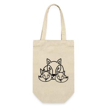 3 Renards Amis Famille Trois Enfants Équipe Mignon - Sac à bouteille - nature - Devant