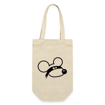 souris méchant voleur ninja raid voleur tissu yeux - Sac à bouteille - nature - Devant